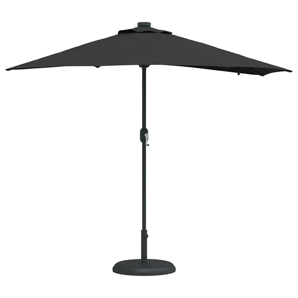Garden Parasol Outdoor Umbrella Sunshade with Solar LED Lights 294 x 150 x 223 cm