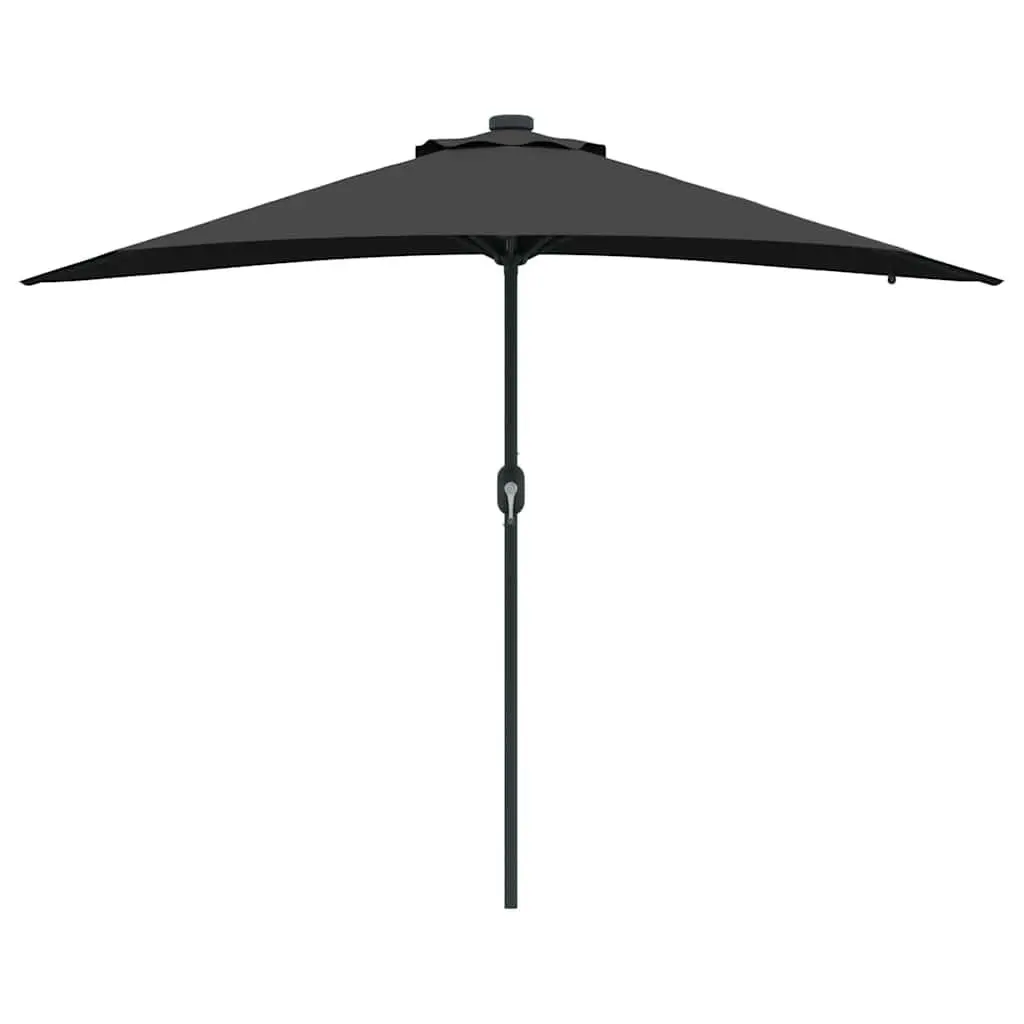 Garden Parasol Outdoor Umbrella Sunshade with Solar LED Lights 294 x 150 x 223 cm
