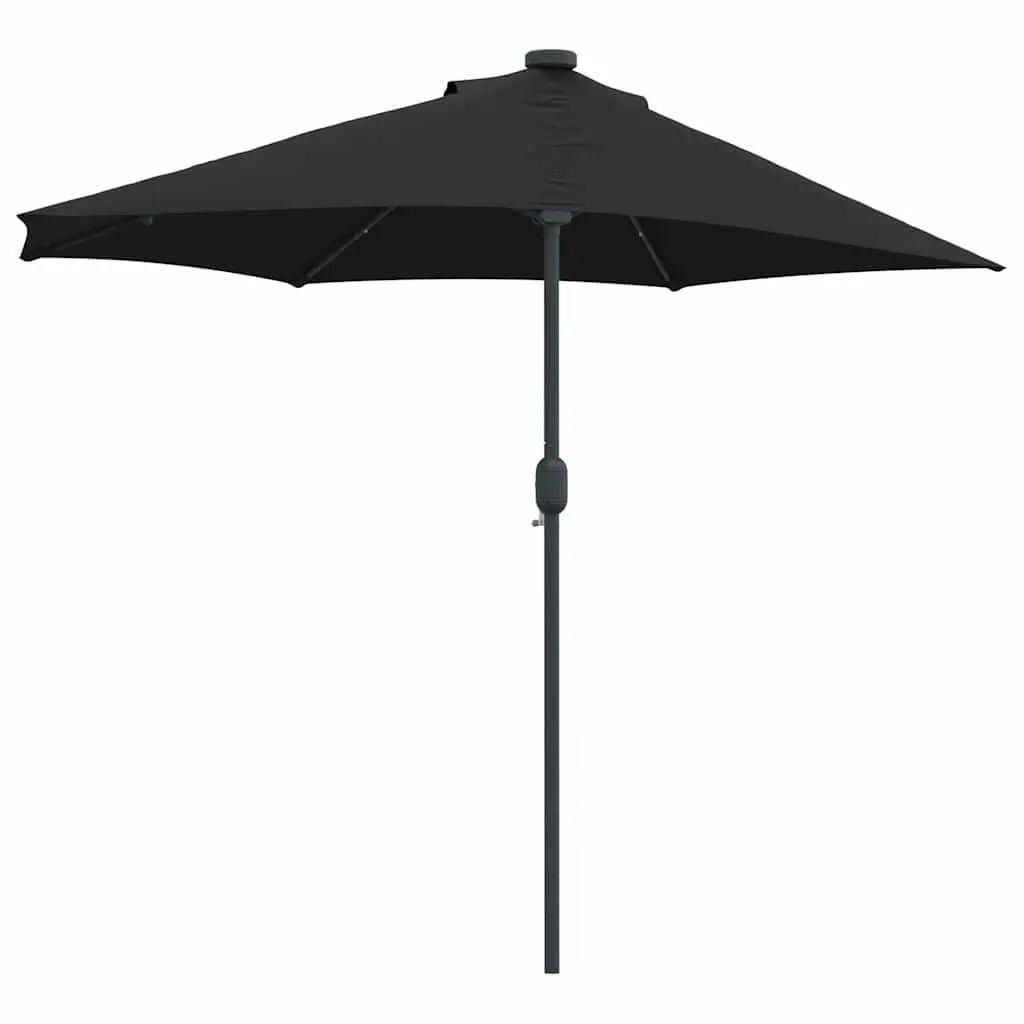 Garden Parasol Outdoor Umbrella Sunshade with Solar LED Lights 294 x 150 x 223 cm