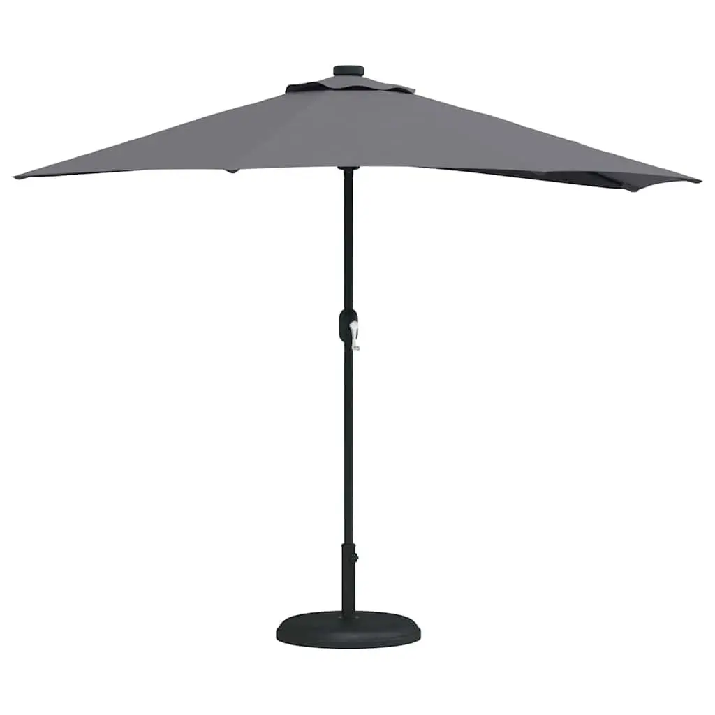Garden Parasol Outdoor Umbrella Manual Crank 294x150x224cm