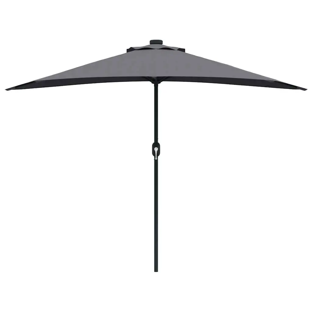 Garden Parasol Outdoor Umbrella Manual Crank 294x150x224cm