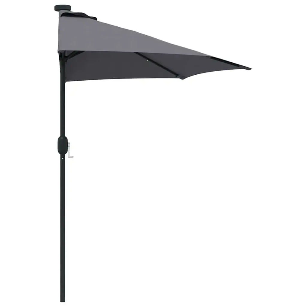 Garden Parasol Outdoor Umbrella Manual Crank 294x150x224cm