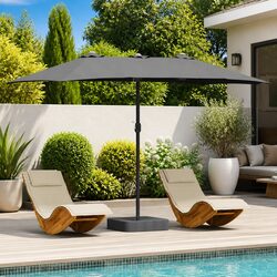 Specifications of Garden Parasol: Anthracite 385 x 209 x 244 cm