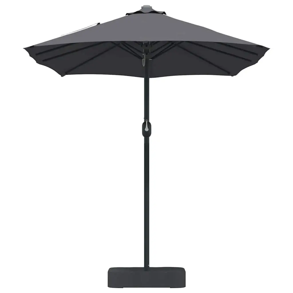 Garden Parasol Outdoor Umbrella Anthracite 385 x 209 x 244 cm Patio Shade Canopy