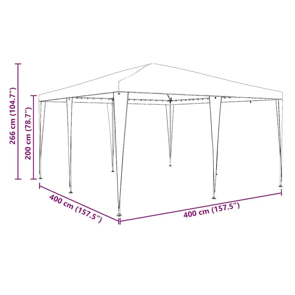 Party Tent Outdoor Garden 400x400x266cm
