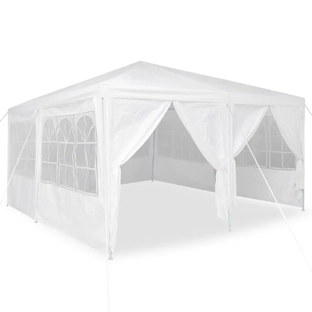 Party Tent Outdoor 400x400x266cm White Canopy Gazebo with Removable Sidewalls