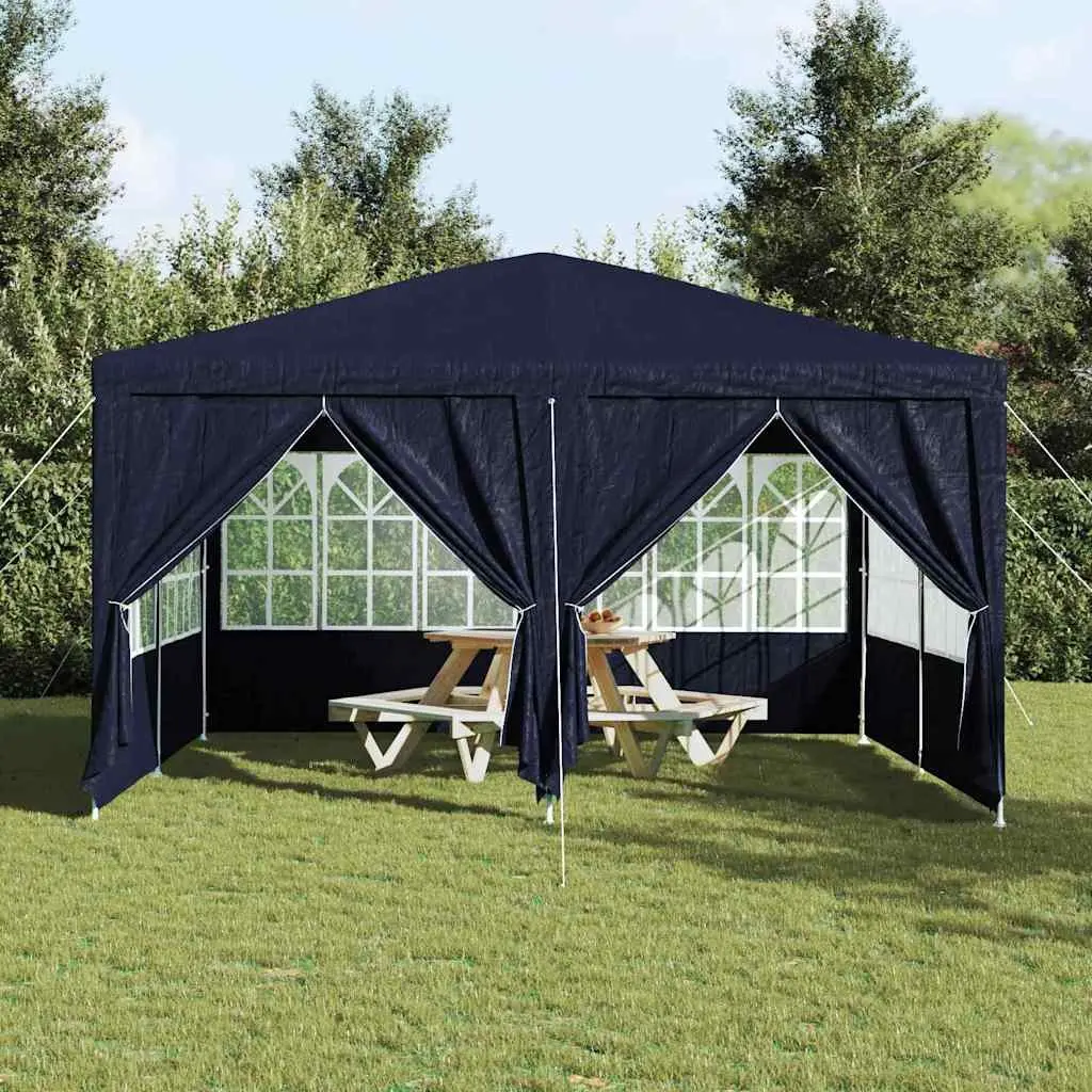 Party Tent Outdoor 400x400x266cm Blue Canopy Gazebo with Removable Sidewalls