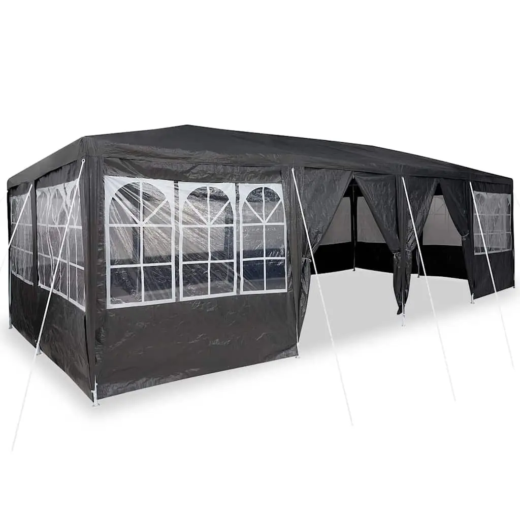 Party Tent Outdoor 800 x 400 x 266 cm Anthracite Polyethylene Canopy Gazebo