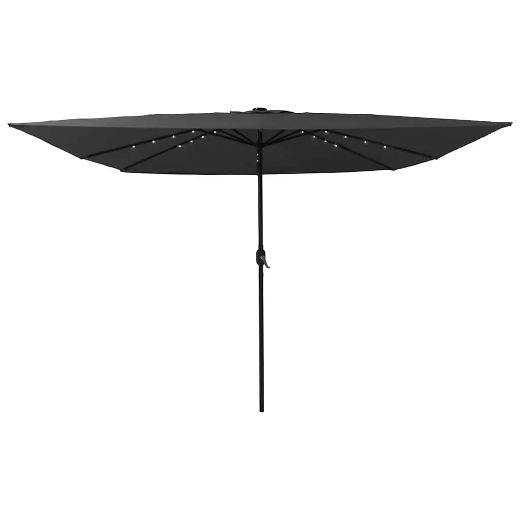 Garden Parasol Outdoor Use 295cm Square Umbrella with LED Lights