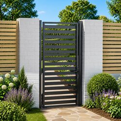 Garden Gate Lockable Black 100x180cm Specifications