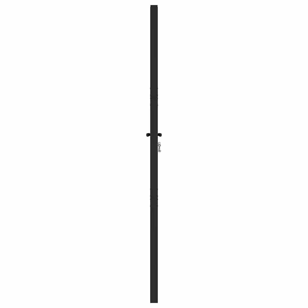 Garden Gate Lockable Black 100x180cm