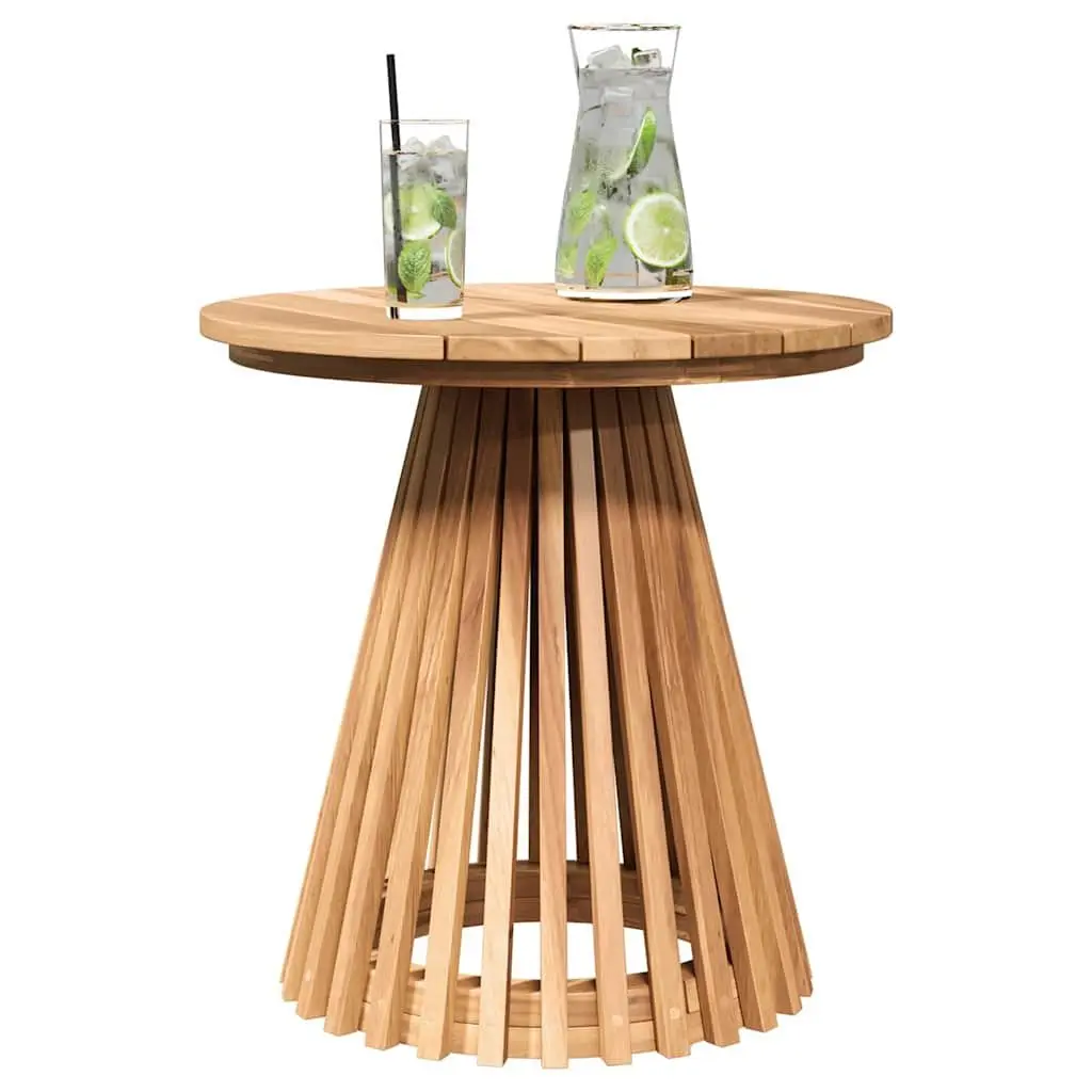 50x50x49.5 cm Round Outdoor Side Table in Brown