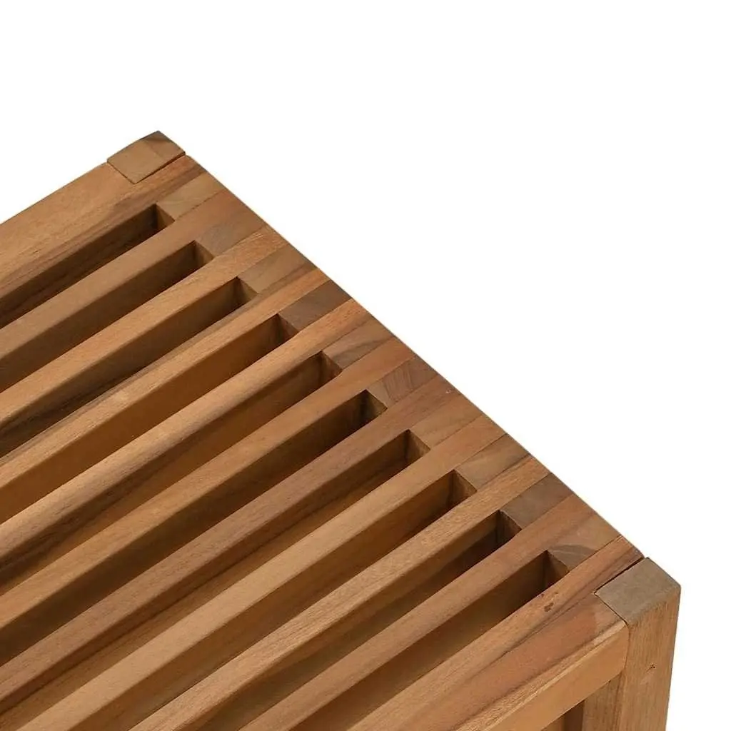 Garden Side Table Outdoor Use Solid Teak Wood 50x32.5x35cm