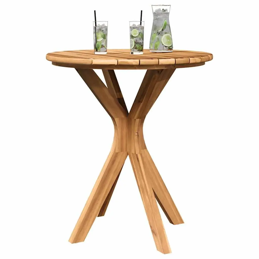 Outdoor Side Table Garden Patio Furniture Brown 70x70x75cm Teak Wood