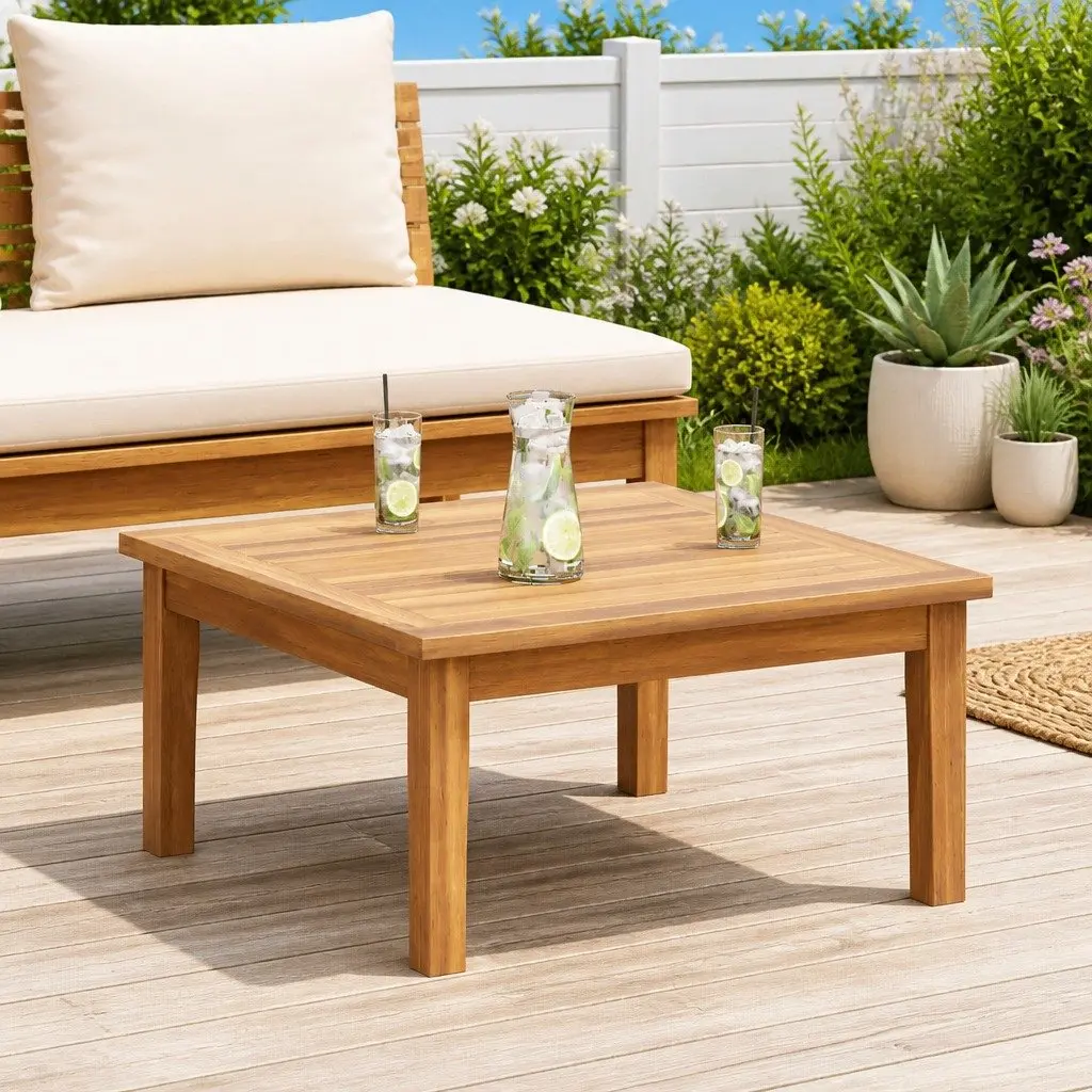 Teak Wood Rectangular Patio Table
