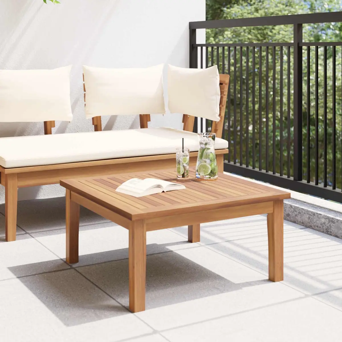 Teak Wood Rectangular Patio Table