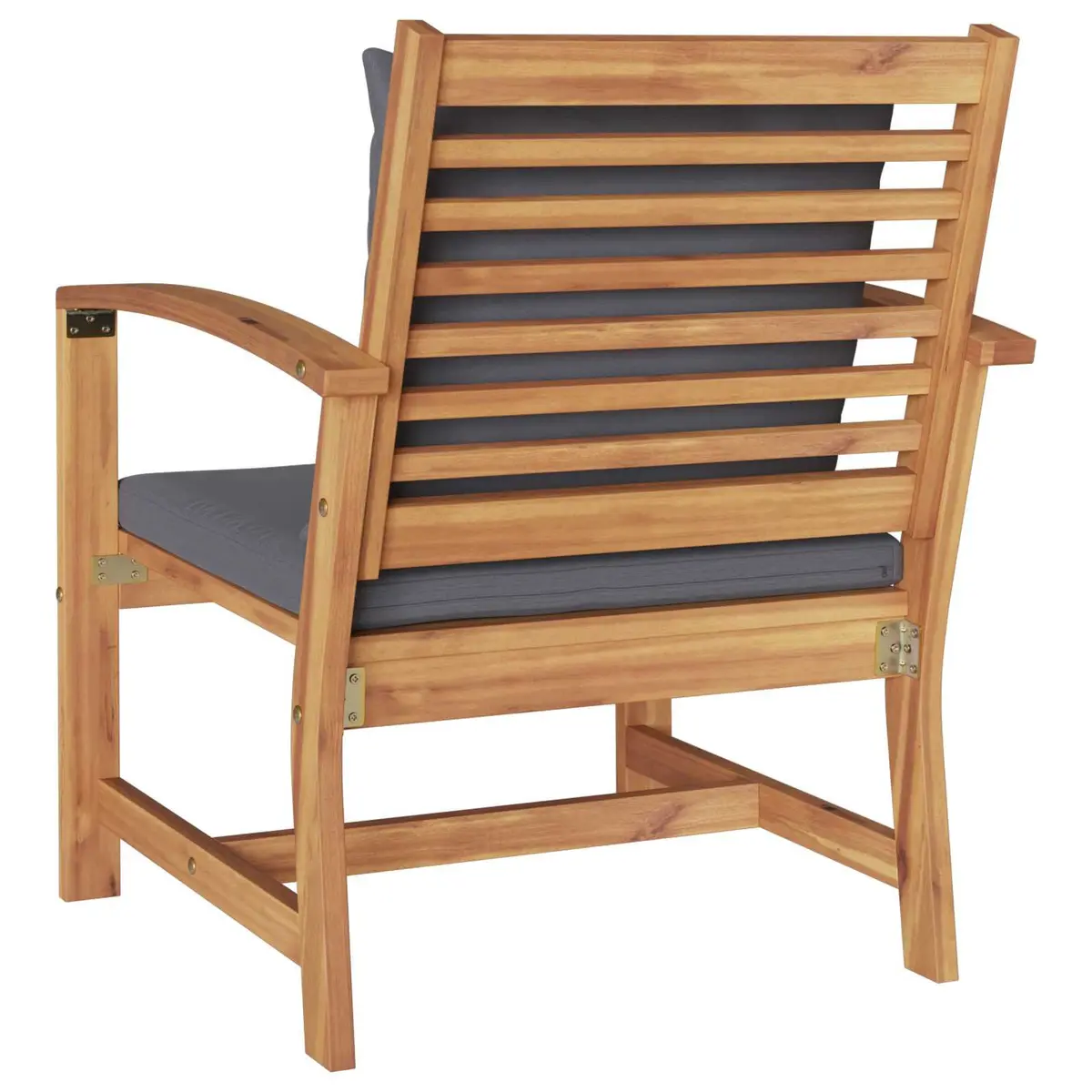 Outdoor Chairs Set for Garden Patio 2 Piece Brown Dark Grey 65x60x76.5cm