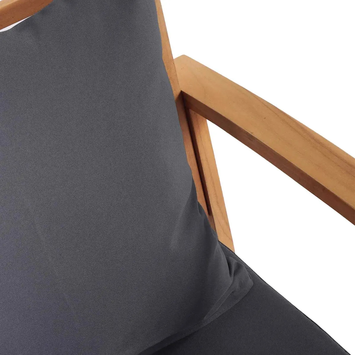 Outdoor Chairs Set for Garden Patio 2 Piece Brown Dark Grey 65x60x76.5cm