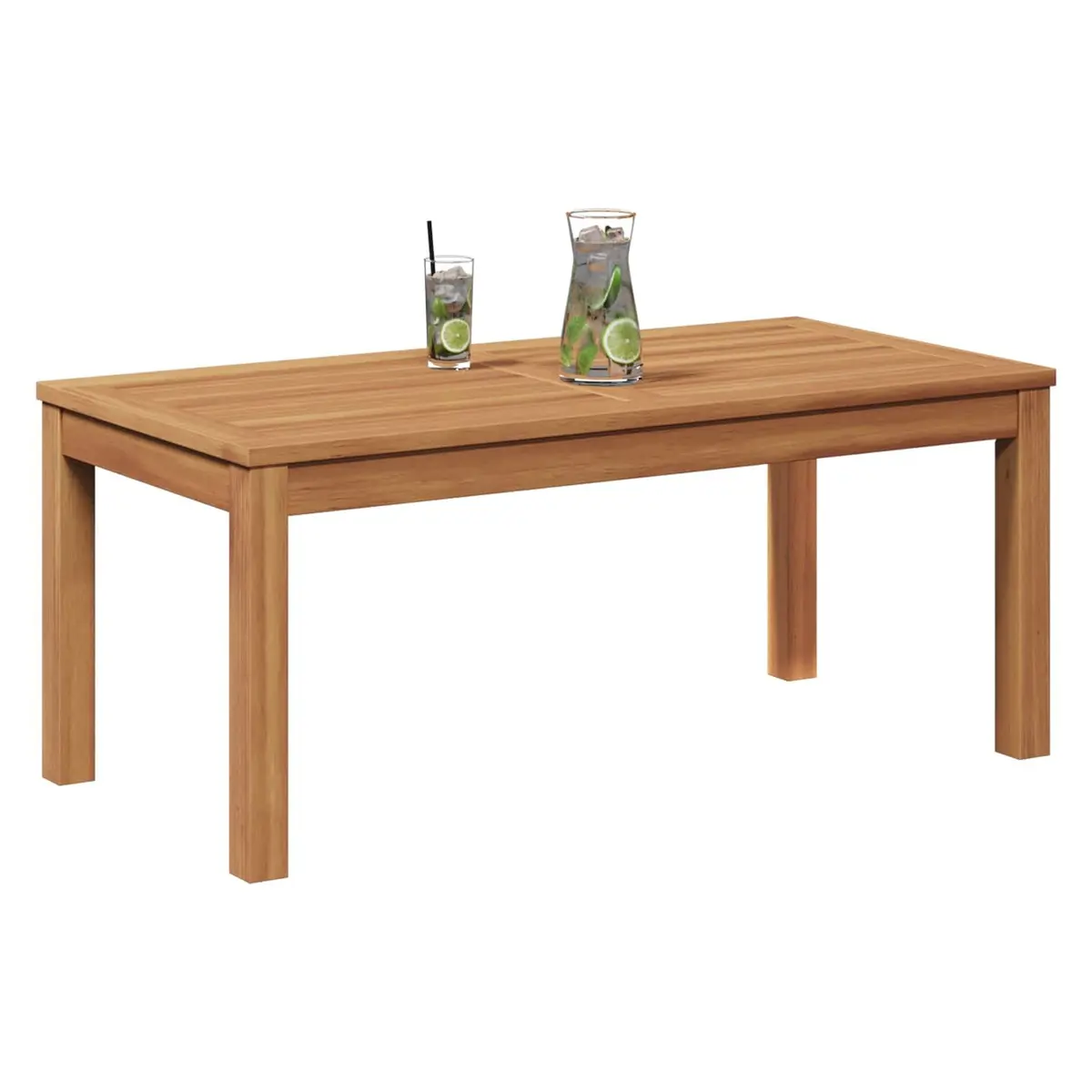 Outdoor Table Brown 95 x 45 x 40 cm Garden Terrace Patio Side Table Solid Teak