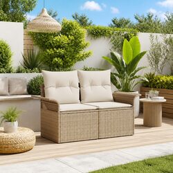 Garden Sofa Specifications: Poly Rattan 141x62x69cm