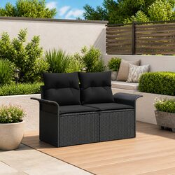 Specifications of Black Poly Rattan Garden Sofa