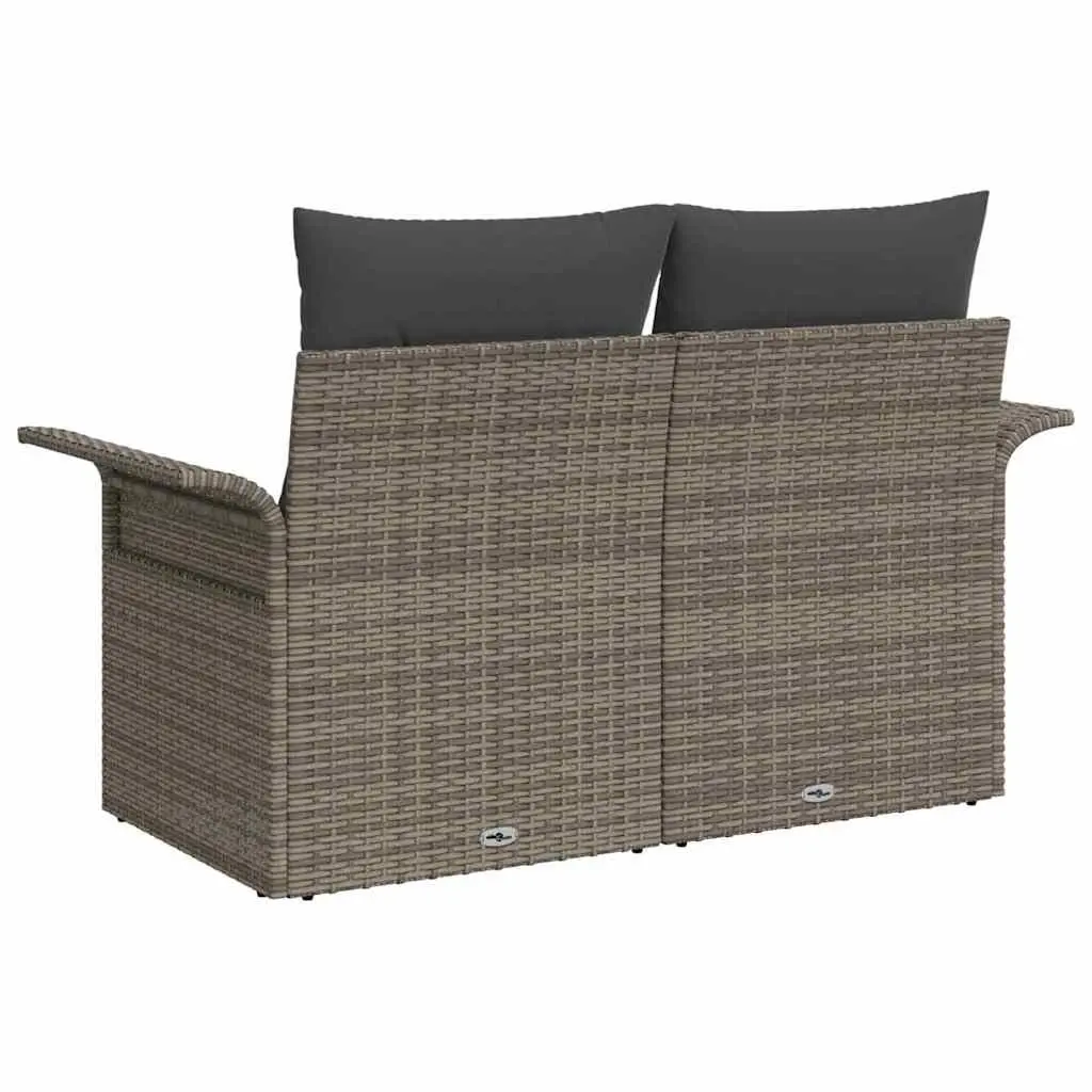Garden Sofa Outdoor Seating Grey 141 x 62 x 69 cm
