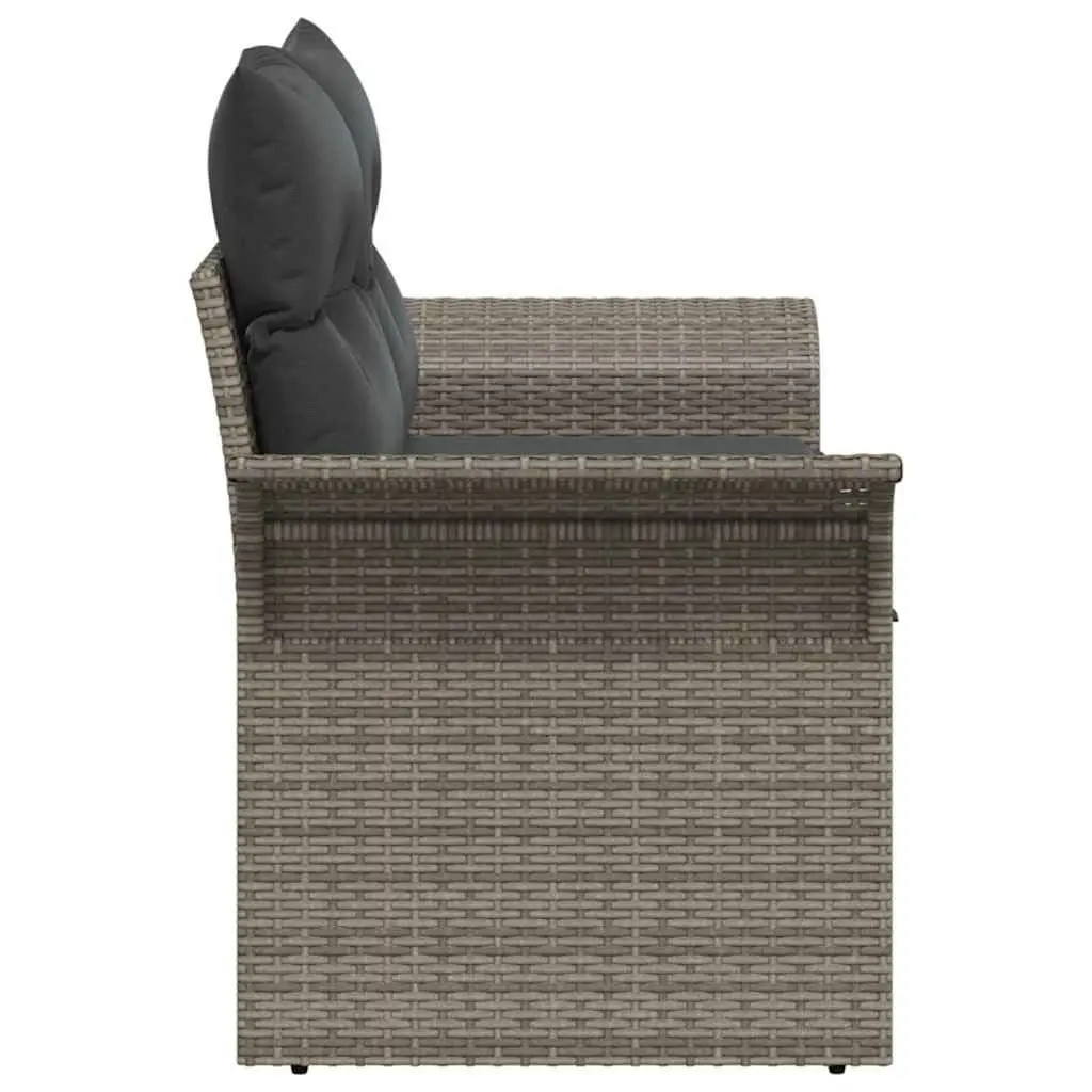 Garden Sofa Outdoor Seating Grey 141 x 62 x 69 cm