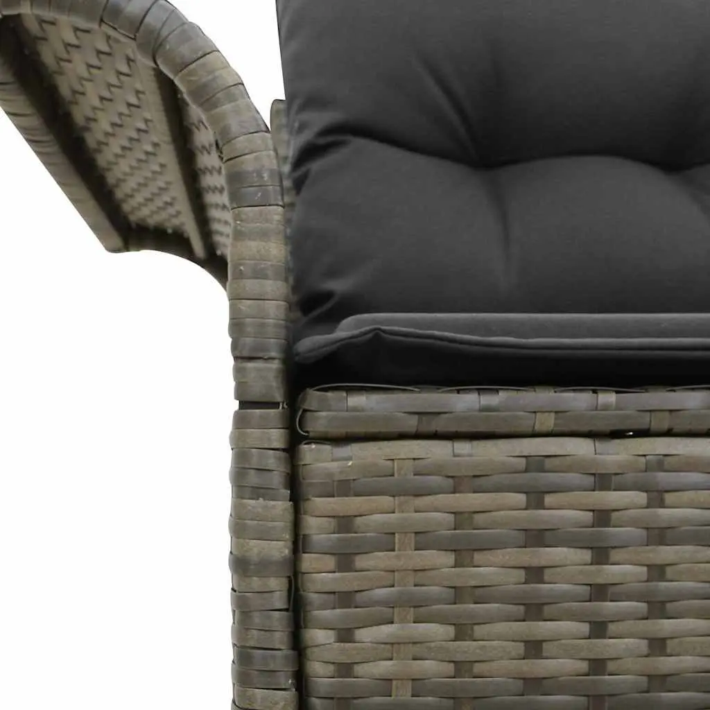 Garden Sofa Outdoor Seating Grey 141 x 62 x 69 cm