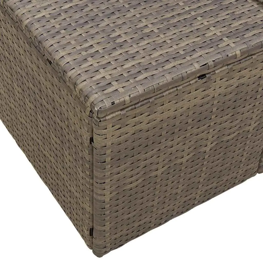 Garden Sofa Outdoor Seating Grey Poly Rattan Steel Frame Patio Furniture
