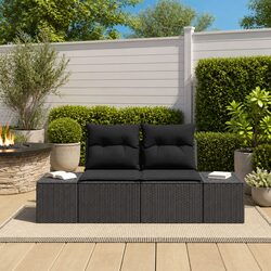 Specifications for Black Poly Rattan Garden Sofa
