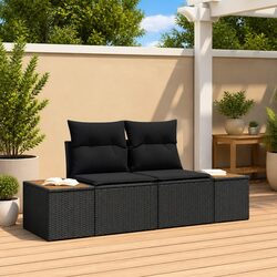 Specifications of the Black Outdoor Garden Sofa 2-Seater