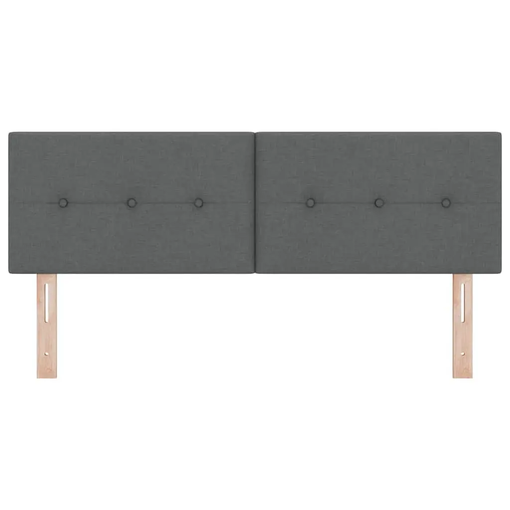 Height-Adjustable Headboard 160cm Grey Fabric Bedroom Furniture Modern Design