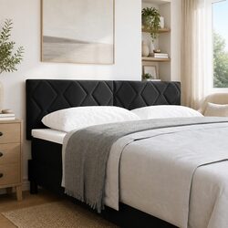 Specifications of Black 144 cm Velvet Headboard