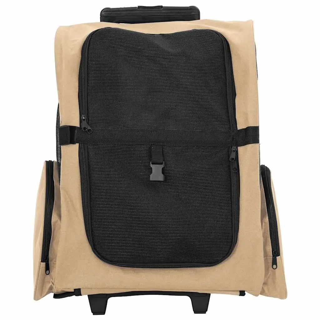 Pet Trolley 3-in-1 Rolling Carrier Backpack Hand Bag for Small Dogs Cats Portable 48 x 32 x 57-106 cm