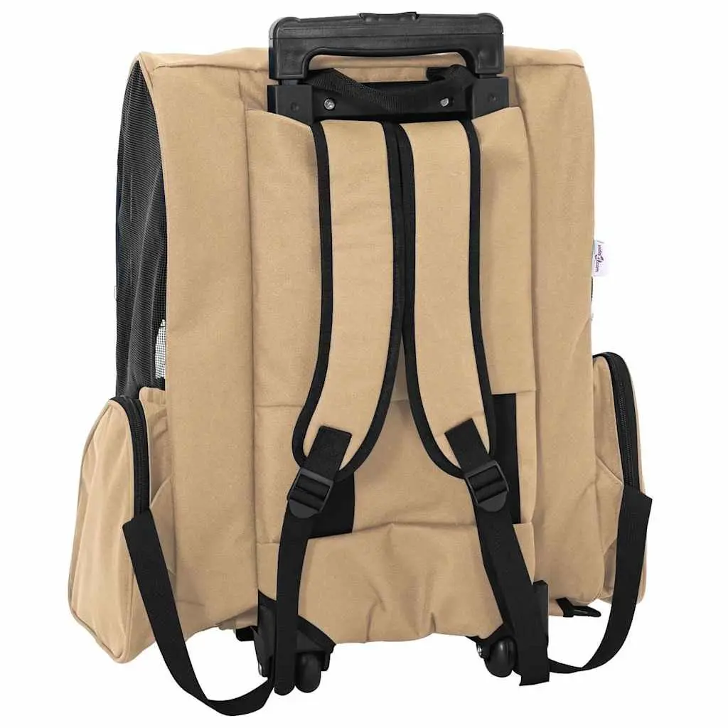 Pet Trolley 3-in-1 Rolling Carrier Backpack Hand Bag for Small Dogs Cats Portable 48 x 32 x 57-106 cm