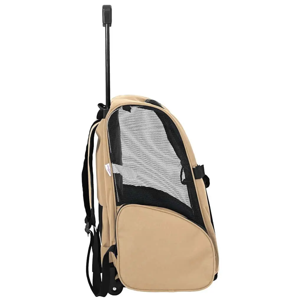 Pet Trolley 3-in-1 Rolling Carrier Backpack Hand Bag for Small Dogs Cats Portable 48 x 32 x 57-106 cm