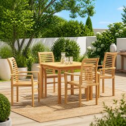 Specifications for 4-Piece Solid Teak Wood Dining Chair Set