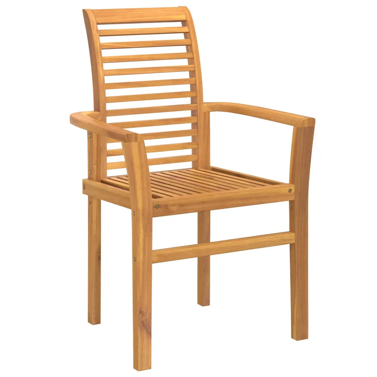 4-Piece Solid Teak Wood Dining Chair Set