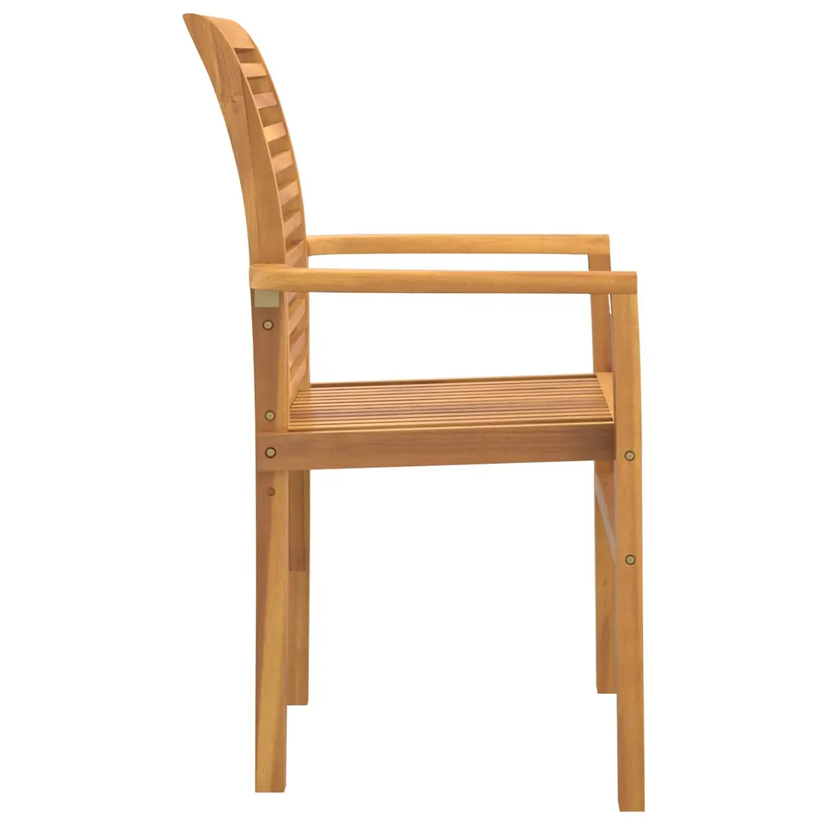 4-Piece Solid Teak Wood Dining Chair Set