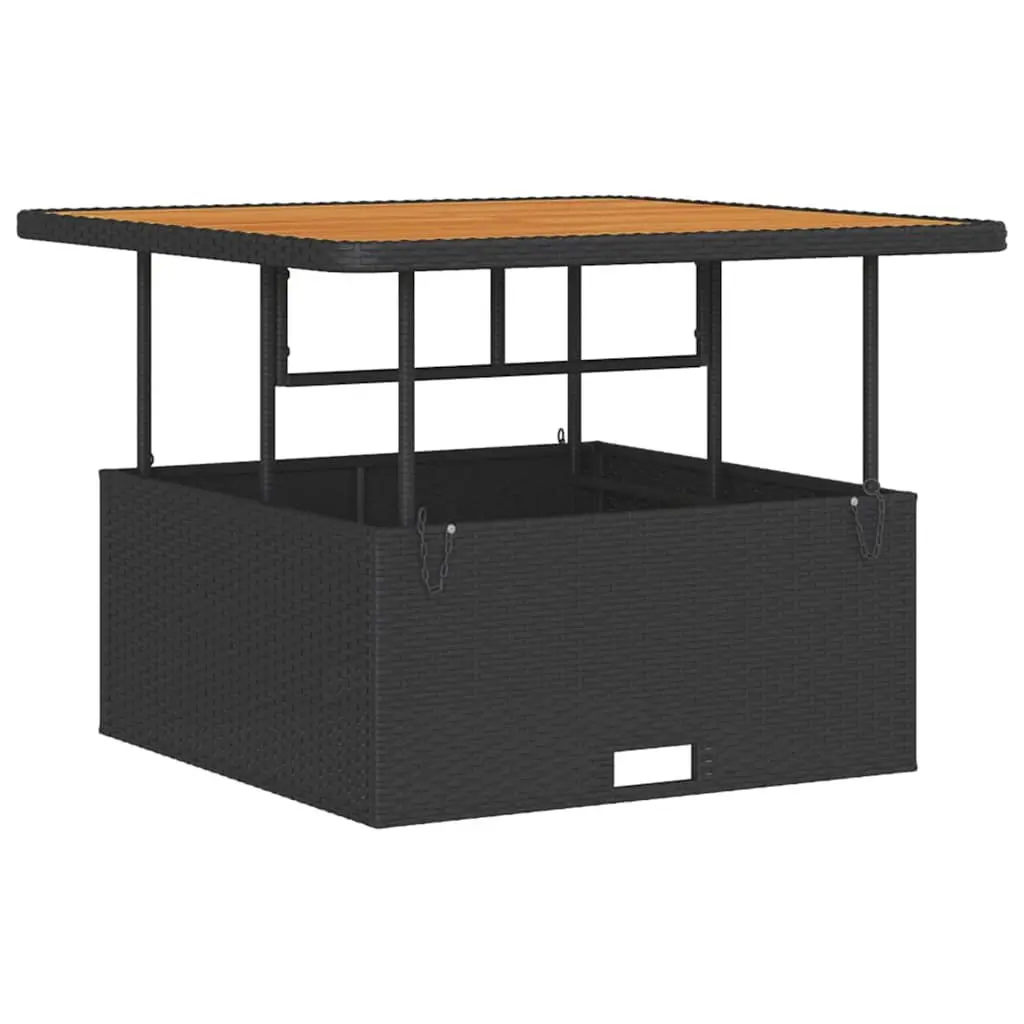 Outdoor Garden Dining Set Black Poly Rattan Furniture Patio 9 Piece