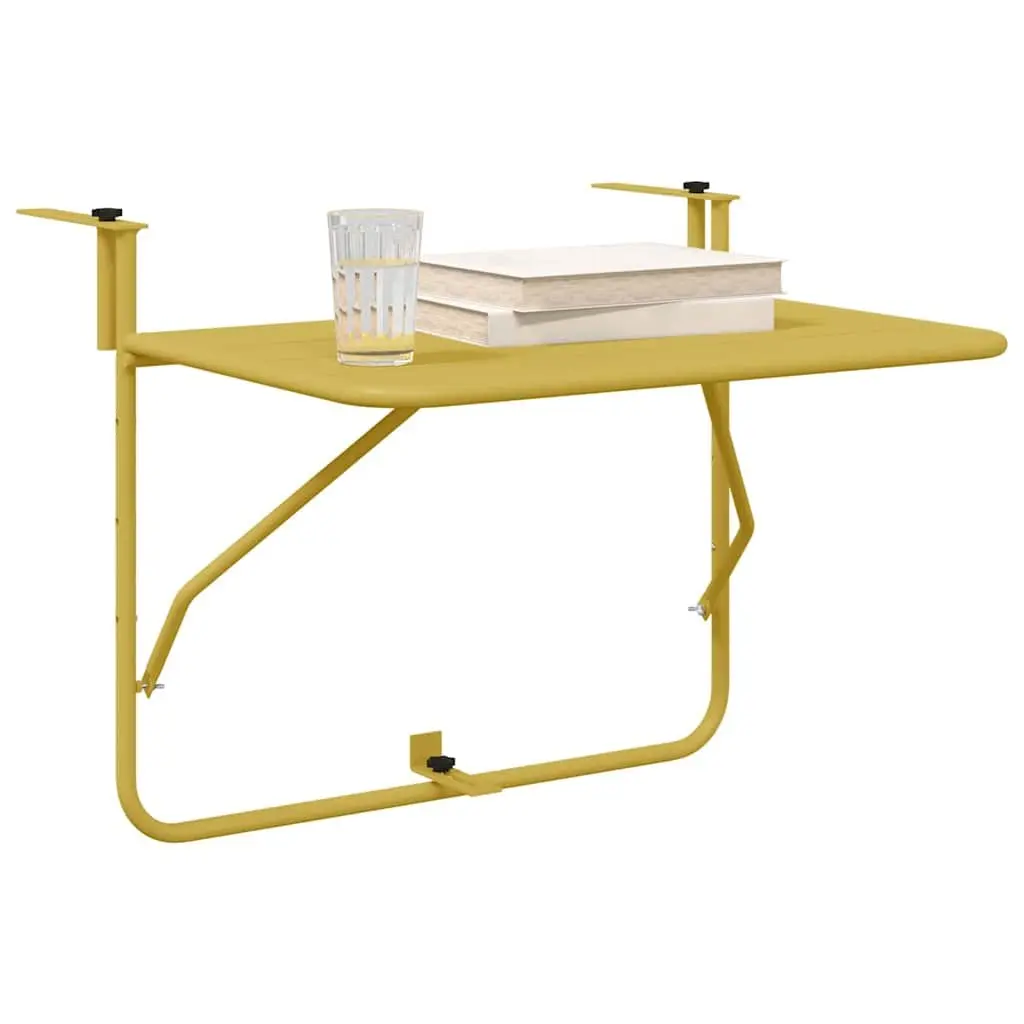 Hanging Balcony Table Outdoor Furniture Steel 60 x 39 x 65 cm