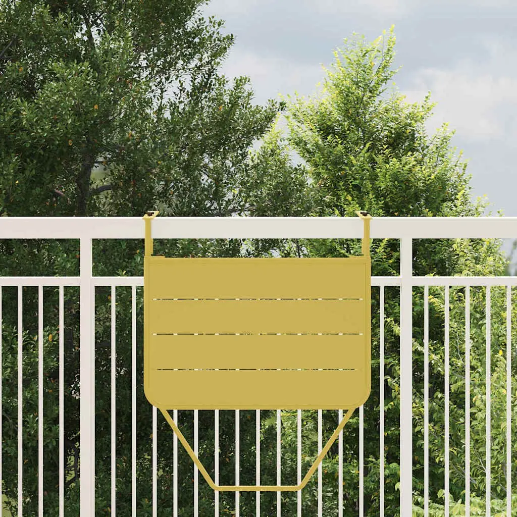 Hanging Balcony Table Outdoor Furniture Steel 60 x 39 x 65 cm