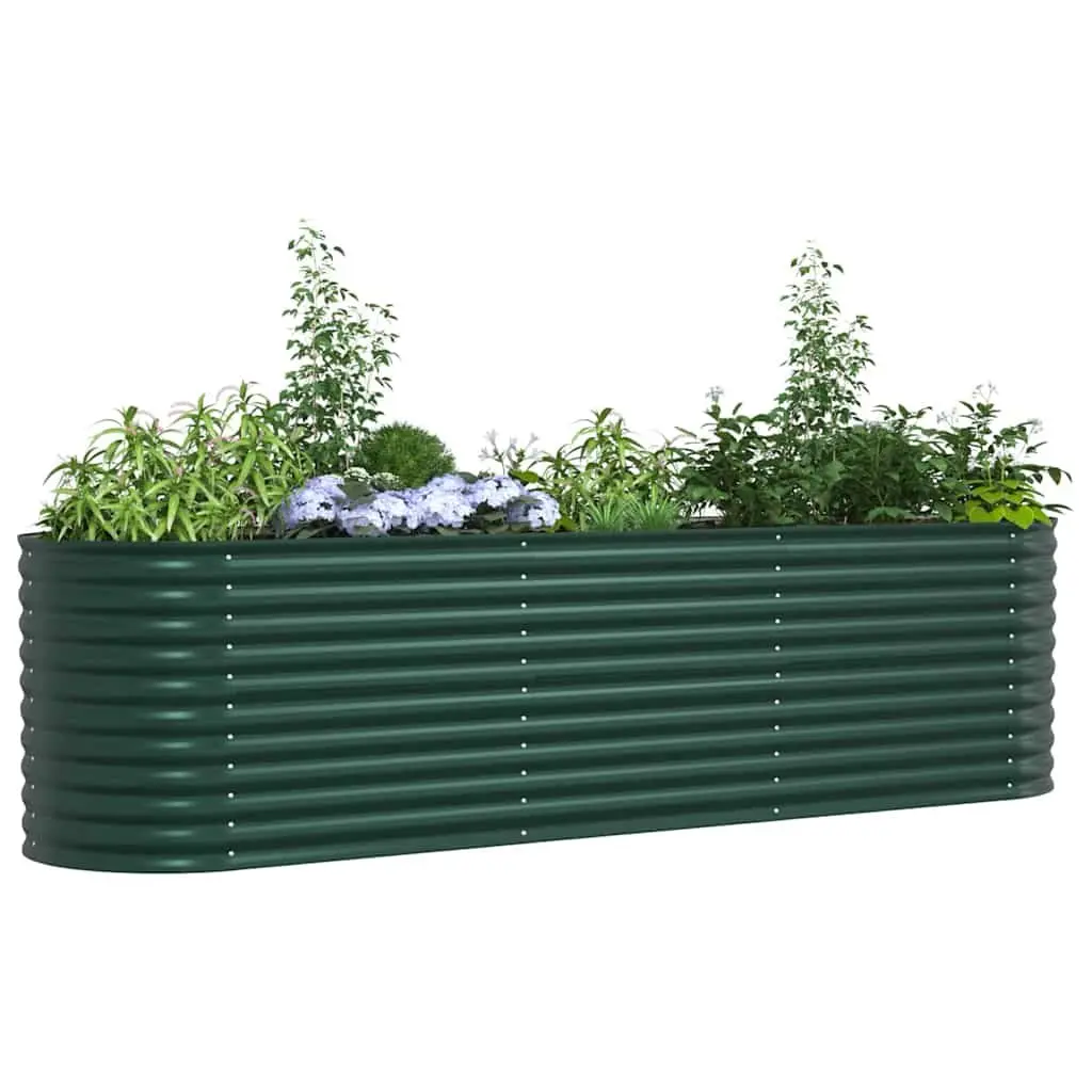 Raised Bed Garden Planter 320x80x81cm Steel Outdoor Minimalist Modern Design