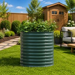 Specifications of Raised Bed Planter: 80 x 80 x 81 cm Green Steel