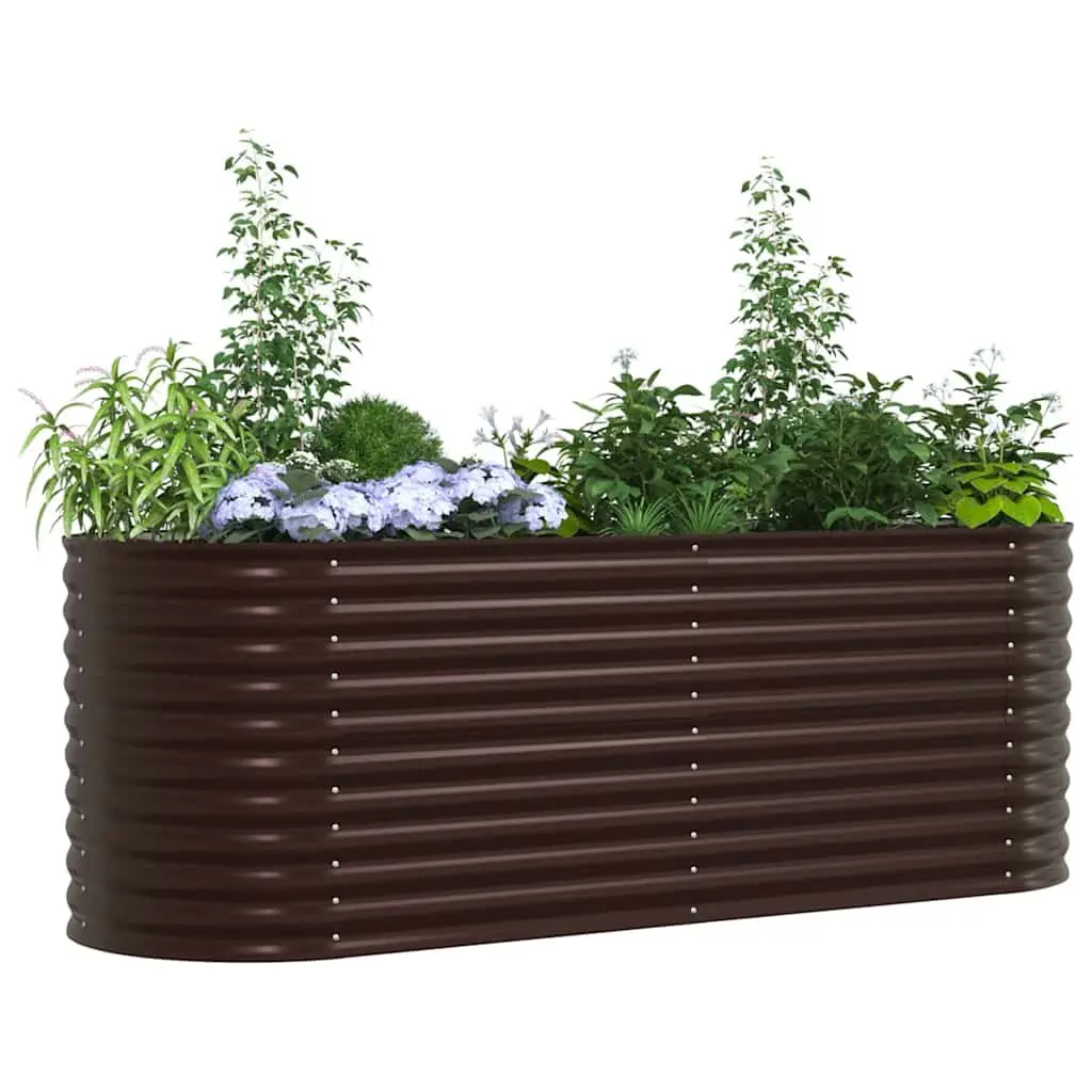 Raised Garden Bed 240x80x81cm in Brown