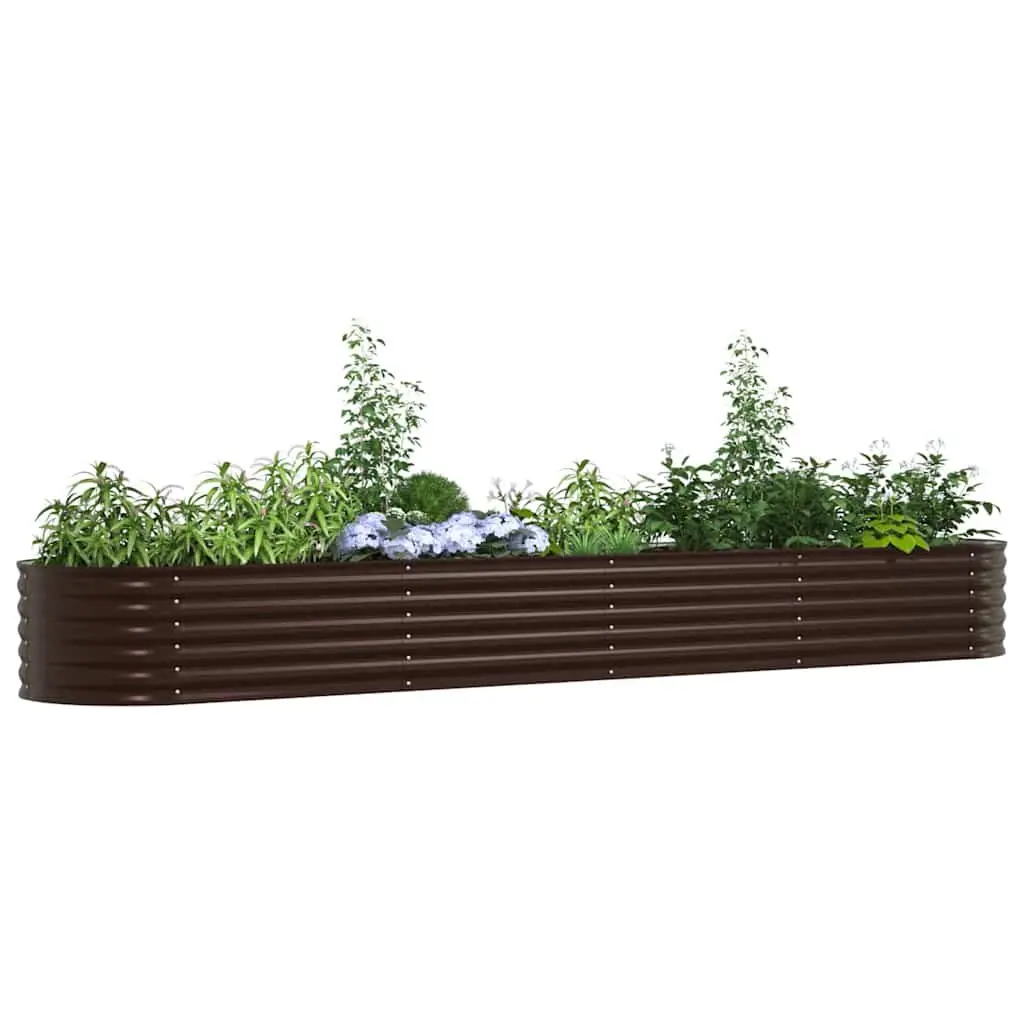 Raised Bed Planter Steel Outdoor Garden 400x80x44cm
