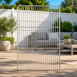 60 x 40 cm Rectangular Grill Grate in Silver Stainless Steel