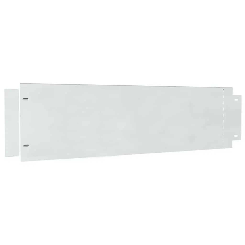 Lawn Edging Outdoor Garden Borders Silver 100cm 5 Piece Galvanised Steel