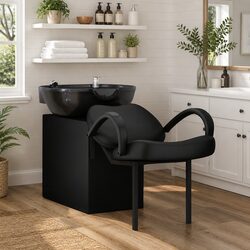 Shampoo Chair Dimensions: 136 x 60 x 92 cm, Black