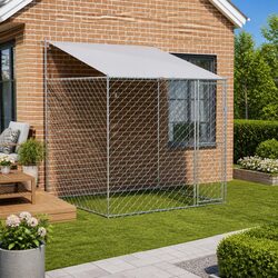 Large Breed Outdoor Dog Cage with Roof Dimensions 200x200x258 cm